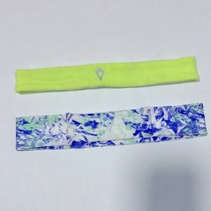 Ivivva  neon yellow and tie-dye headbands